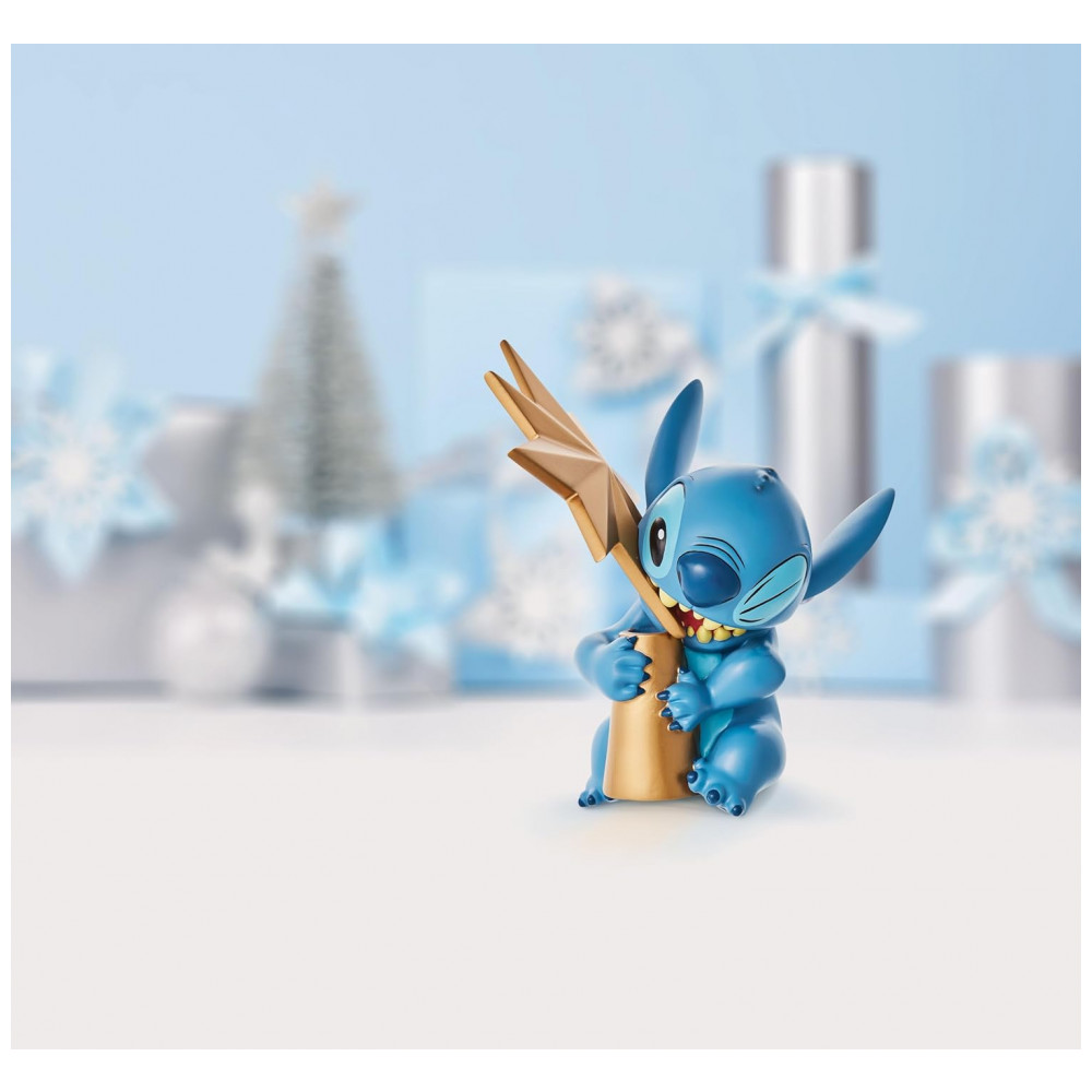 ECTQJHY591S90B_6-1.jpg - Topo de Árvore de Natal Department 56 Disney Lilo and Stitch com Estrela, Resina Esculpida, 21,6x17,1x8,5 cm Multicolorido