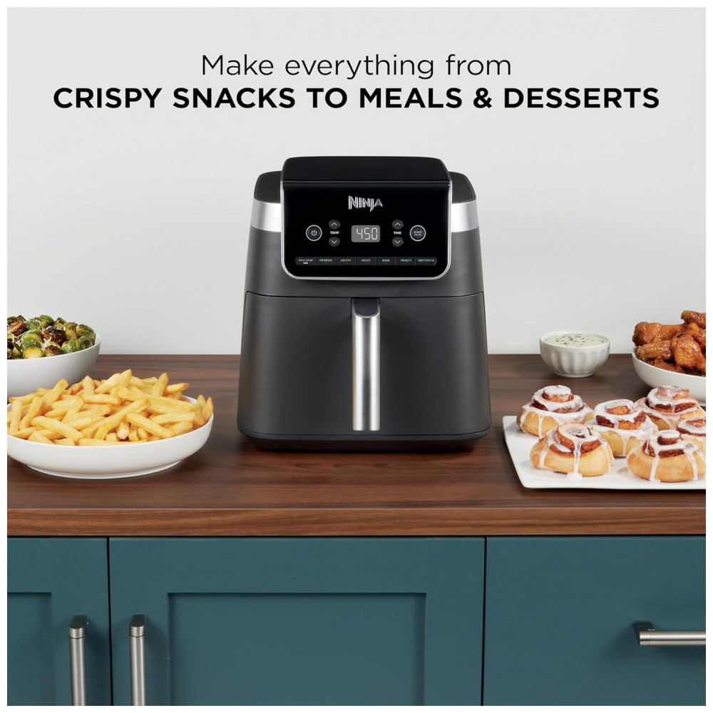 ECTQJMG9WG1D0B_1-1.jpg - Ninja Air Fryer Pro XL 6.5 Litros: Tecnologia Max Crisp, Cozinhe sem Culpa, 7 Funções, Fácil Limpeza, Economia de Espaço - Cinza