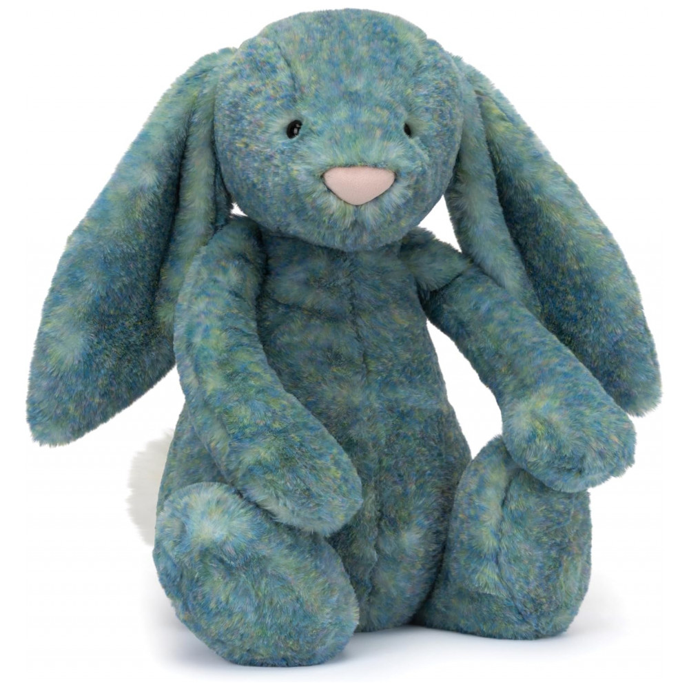 Coelho de Pelúcia Jellycat Bashful Azure Luxe, Enorme 50 Centímetros Coelho de Pelúcia Brinquedo Clássico para Crianças Presente Enorme Azure
