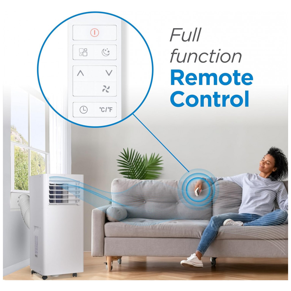 ECTQJP8PSV9D0B_1-1.jpg - Ar Condicionado Portátil BLACK+DECKER, 8.500 BTUs, 5.100 BTUs SACC para Ambientes de até 32,5m², Controle Remoto Completo e Kit para Janela,