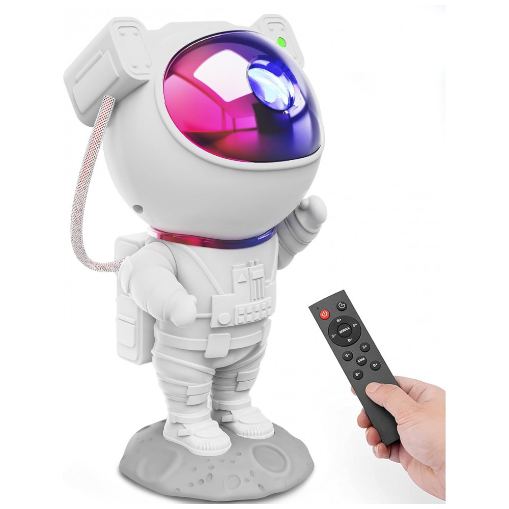 ECTQJS87SV3D0B_0-1.jpg - Projetor de Galáxia Astronauta Colorido Edição Especial Limitada Mooyran Estrela para Quarto, Luminária de Teto Estrelada com Temporizador e Controle