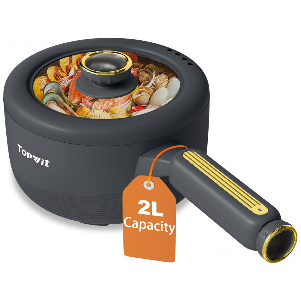 ECTQJVVJZB3D0B_0-1.jpg - TopWit Panela Elétrica 2L com Revestimento Antiaderente Controle Duplo de Potência e Design Portátil Cinza