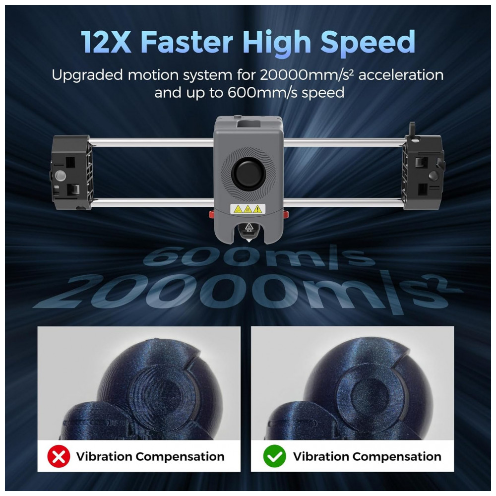 ECTQJYD2ZSPC0B_1-1.jpg - Impressora 3D FLASHFORGE Adventurer 5M Pro, Alta Velocidade de 600mm/s, Auto Nivelamento com Bico Removível Rápido a 280ºC, Estrutura Core XY, Sistema