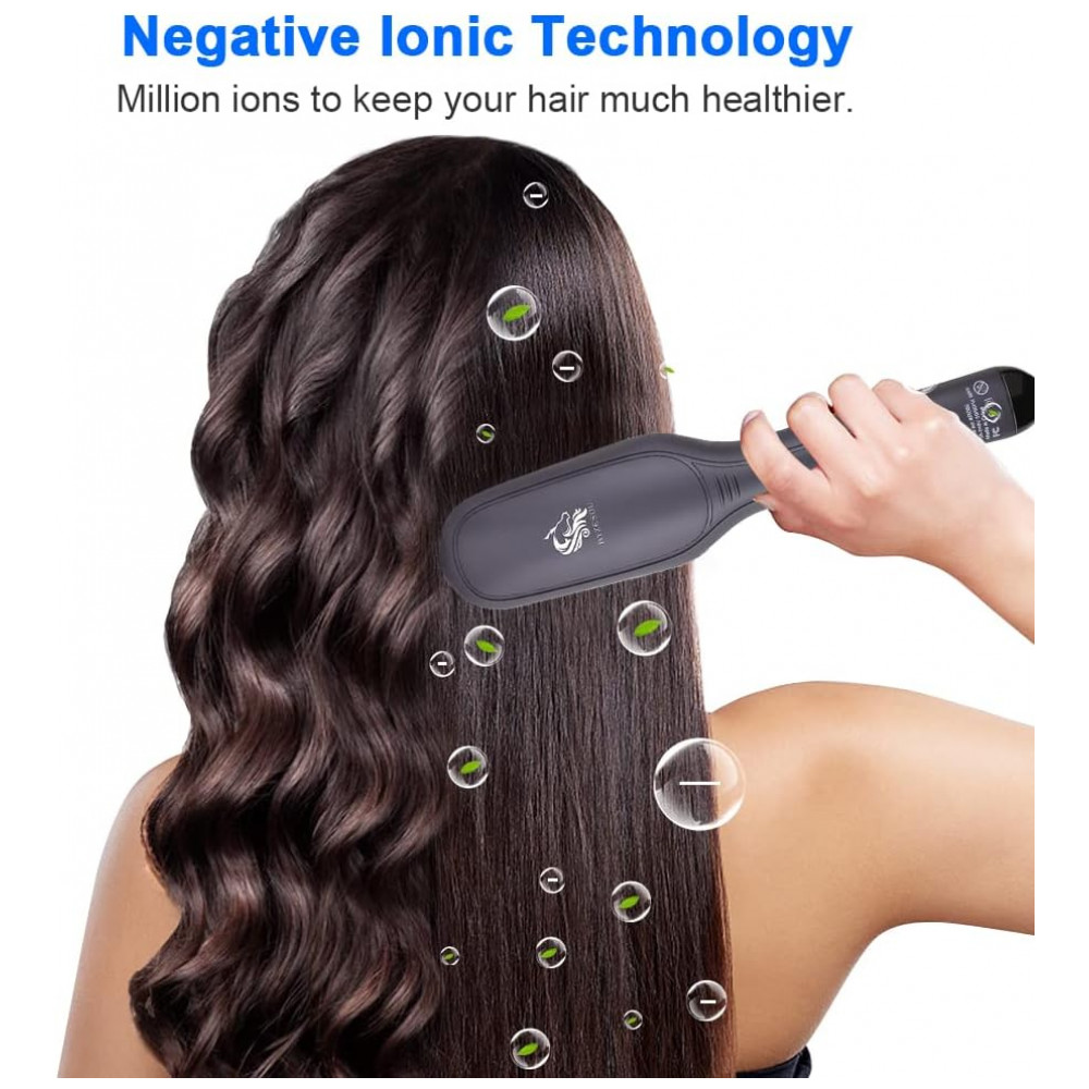 ECTQK1S9NNV90B_3-1.jpg - Escova Alisadora Elétrica com 16 Configurações de Temperatura e Aquecimento em 30s Bivolt BYZESOU Cinza