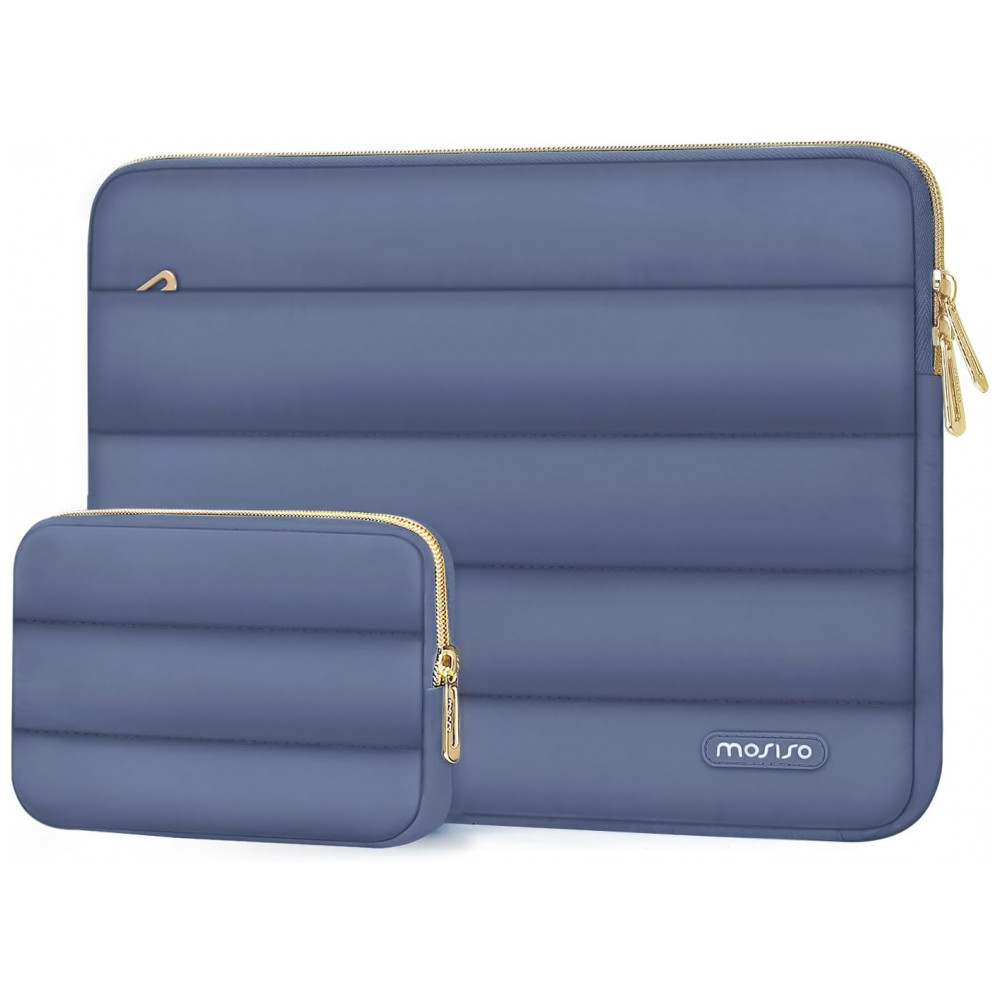 MOSISO Estojo Puffy para Laptop 15-16" Cinza Lavanda, Compatível com MacBook Pro 16", HP, Dell, ASUS, Acer, Lenovo, Bolsa com Estojo
