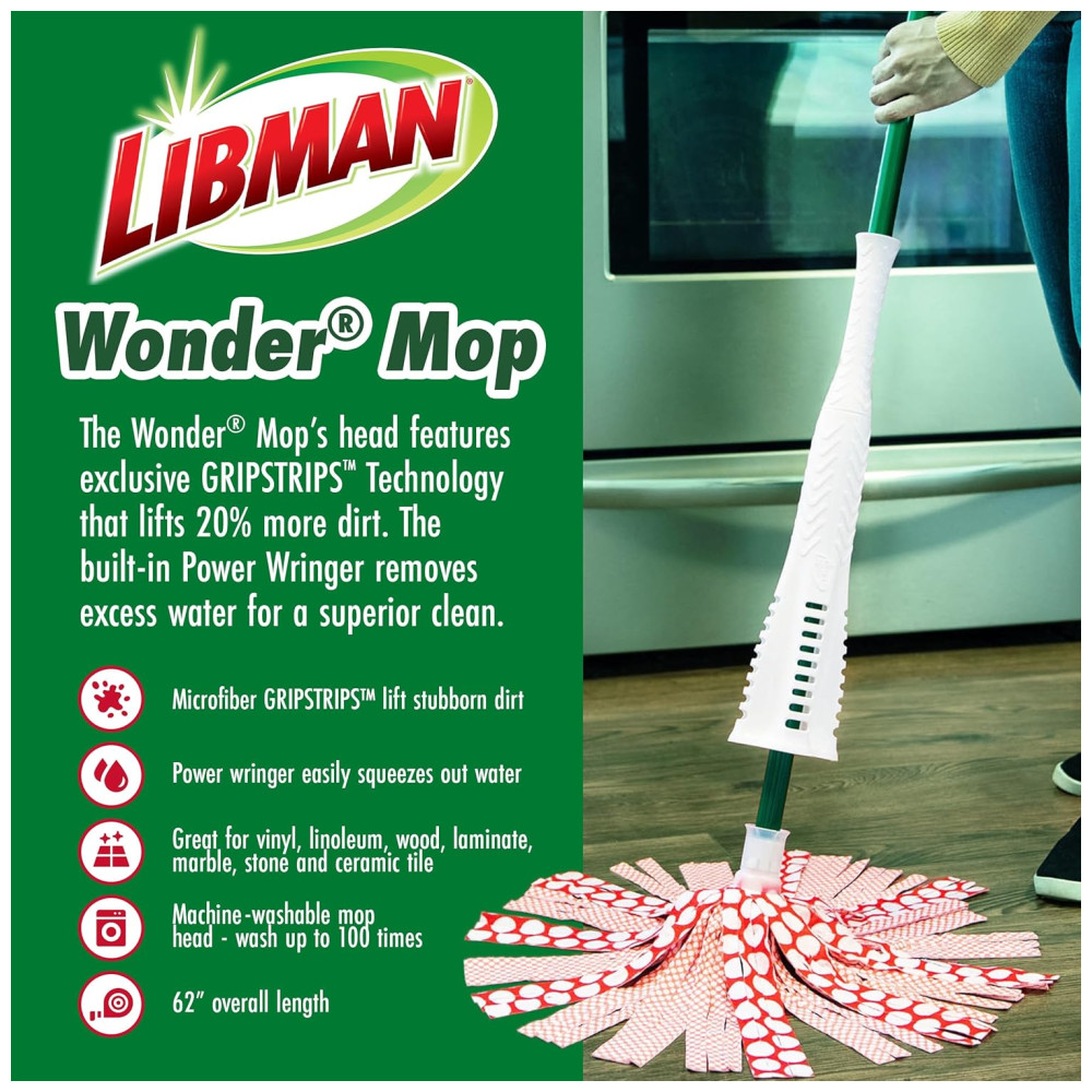 ECTQK33C9GD70B_1.jpg - Kit Mop Esfregão para Limpeza Pesa com 3 Refis Extras Laváveis Libman