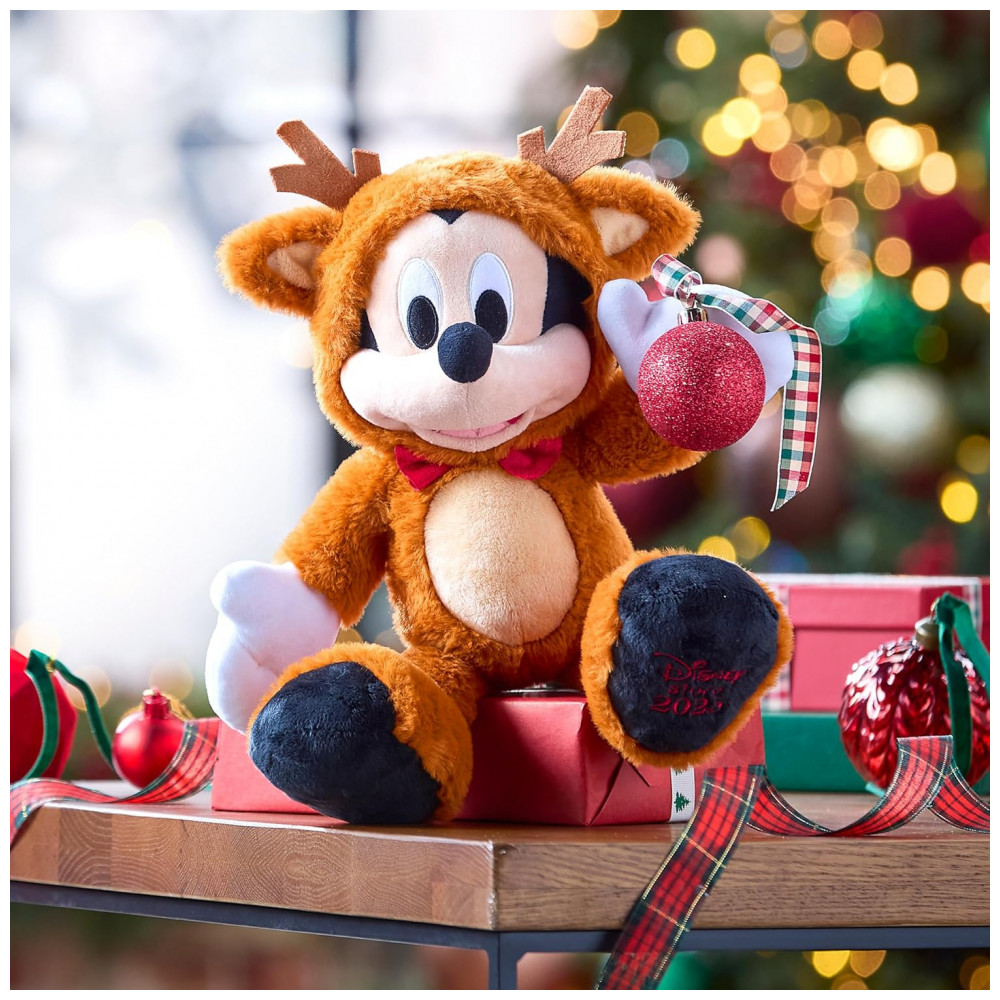 ECTQK3MRF2SF0B_1-1.jpg - Pelúcia Oficial do Mickey Mouse Rena de Natal da Disney Store - 38 cm - Brinquedo de Natal em Traje de Rena com Gravata de La Brilhante