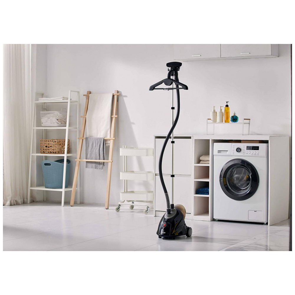 ECTQK6BC9Y570B_7-1.jpg - SALAV GS18DJ Steamer de Roupas com Reservatório de 1,8L e Rodas para Movimentação Fácil - 1500 watts Preto