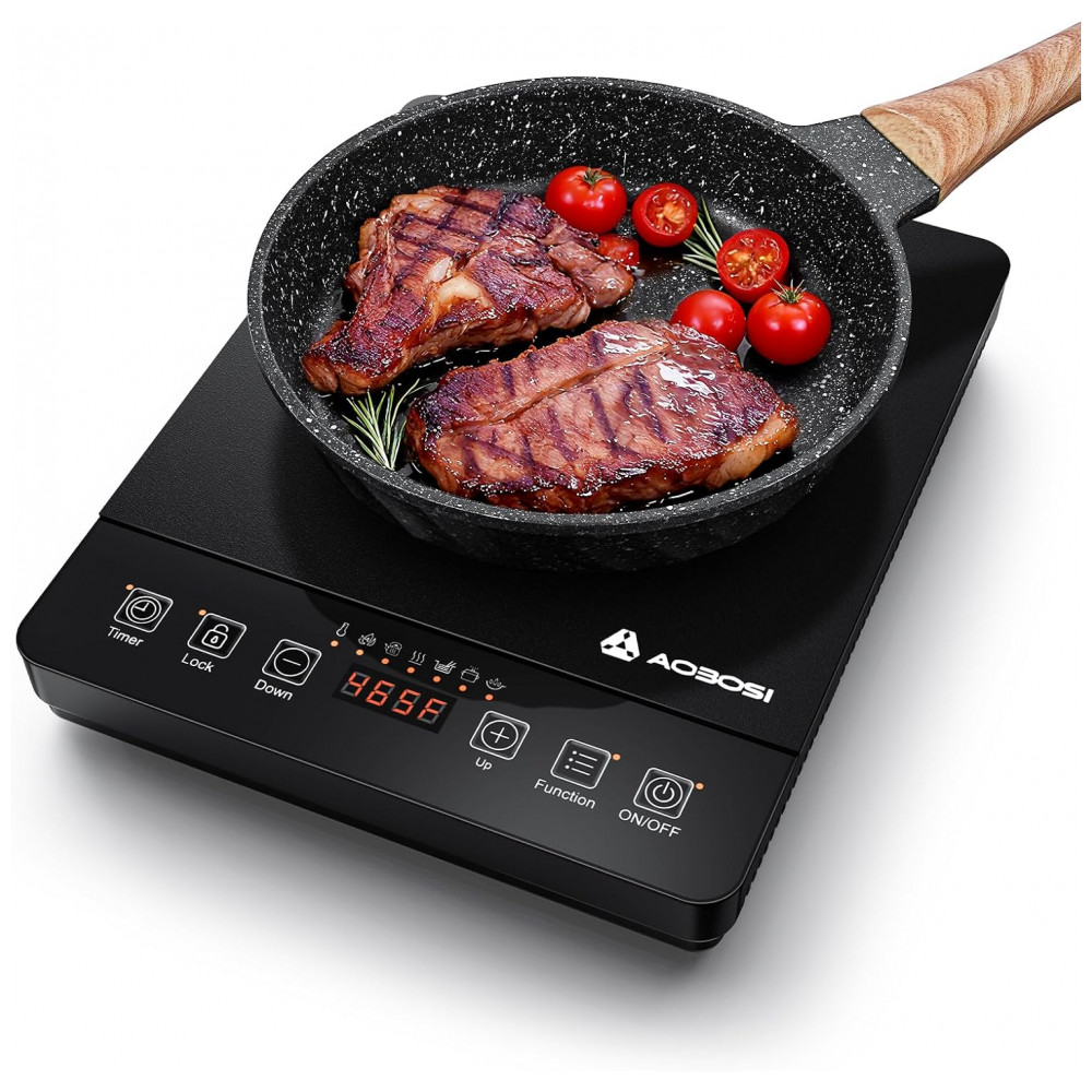 ECTQKC6M4QLF0B_0-1.jpg - Cooktop de Indução Portátil AAOBOSI 20 Níveis de Potência e Temperatura, 1800W, Queimador Único com Bobina de Aquecimento