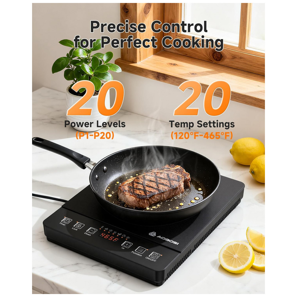 ECTQKC6M4QLF0B_1-1.jpg - Cooktop de Indução Portátil AAOBOSI 20 Níveis de Potência e Temperatura, 1800W, Queimador Único com Bobina de Aquecimento