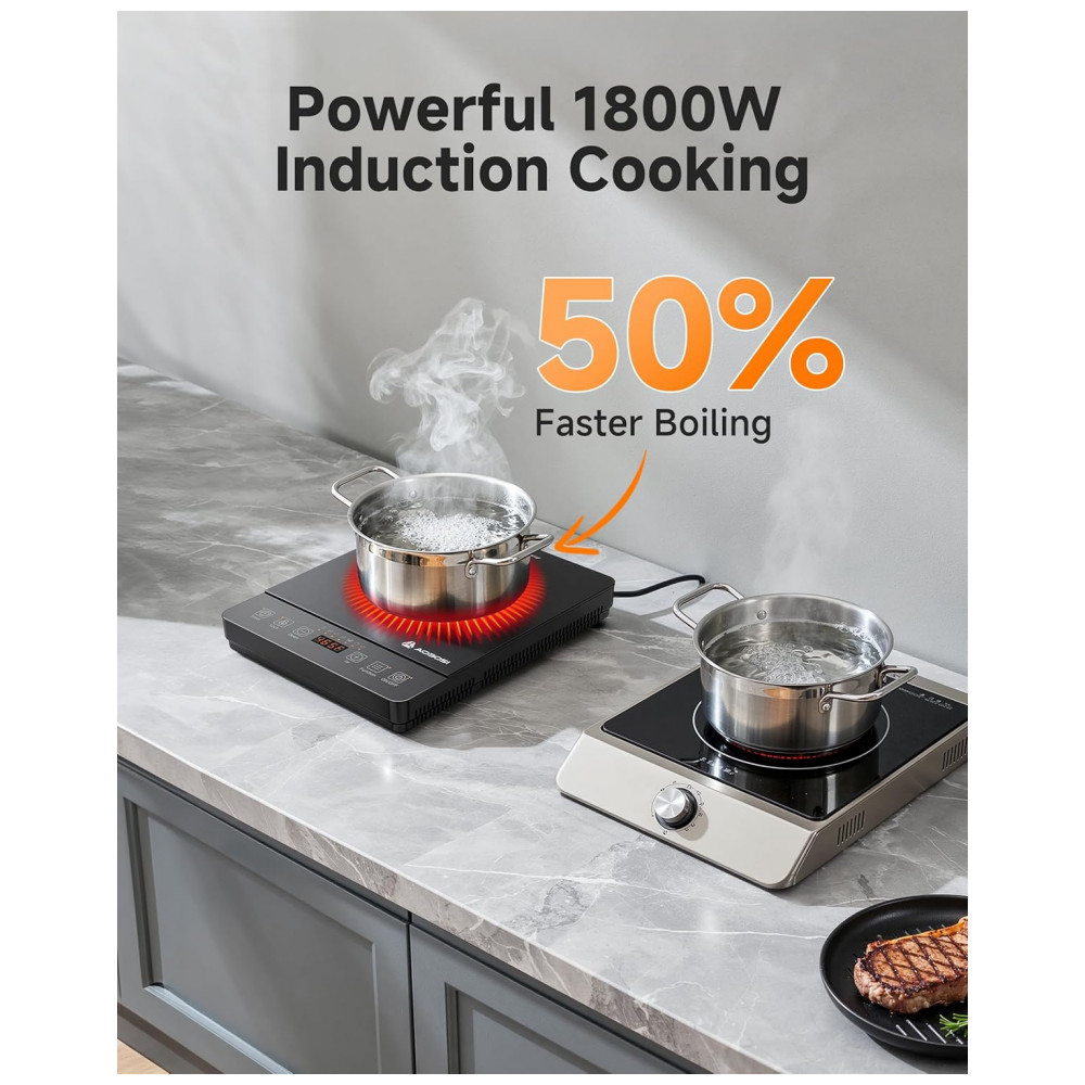 ECTQKC6M4QLF0B_3-1.jpg - Cooktop de Indução Portátil AAOBOSI 20 Níveis de Potência e Temperatura, 1800W, Queimador Único com Bobina de Aquecimento