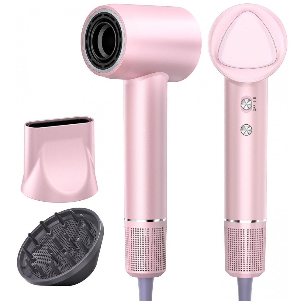 Secador de Cabelo YSATERY, Profissional Iônico Portátil de 160000 RPM com 500 Milhões de Íons Negativos, Secagem Rápida, Baixo Ruído com Bocal Difusor