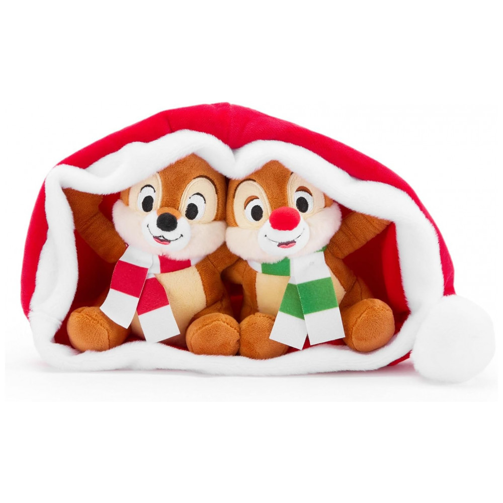 ECTQKPZQ83SF0B_0-1.jpg - Conjunto Pelúcia Chip 'n Dale Disney Store Natal 2025, 5 Polegadas, Dupla em Chapéu de Papai Noel, Com Detalhes Bordados