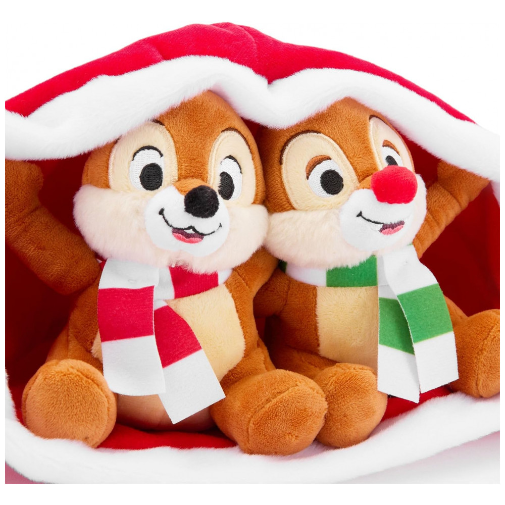 ECTQKPZQ83SF0B_1-1.jpg - Conjunto Pelúcia Chip 'n Dale Disney Store Natal 2025, 5 Polegadas, Dupla em Chapéu de Papai Noel, Com Detalhes Bordados