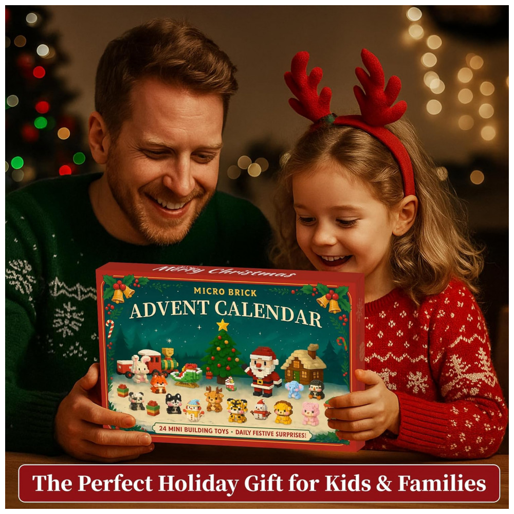 ECTQKVKJ5DPF0B_4-1.jpg - Kit de Construção Calendário do Advento 2025 com Blocos, 24 Dias de Contagem Regressiva para o Natal com 4386 Peças Micro Blocos,RubyPop,