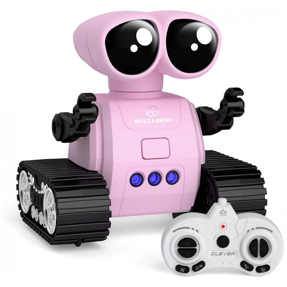 ECTQKW9ZM3GD0B_0-1.jpg - Robô Programável Rosa – Dzxlin, Controle Remoto 2,4 GHz com Projeção de Luz, Dança e Sensor de Gestos para Crianças