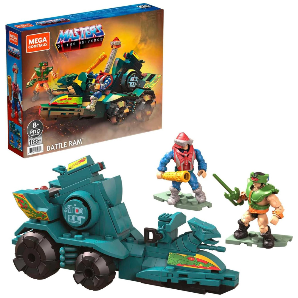 ECTQKXLNF4J80B_0-1.jpg - Conjunto de Construção Battle Ram e Sky Sled com 188 Peças Masters of the Universe MEGA