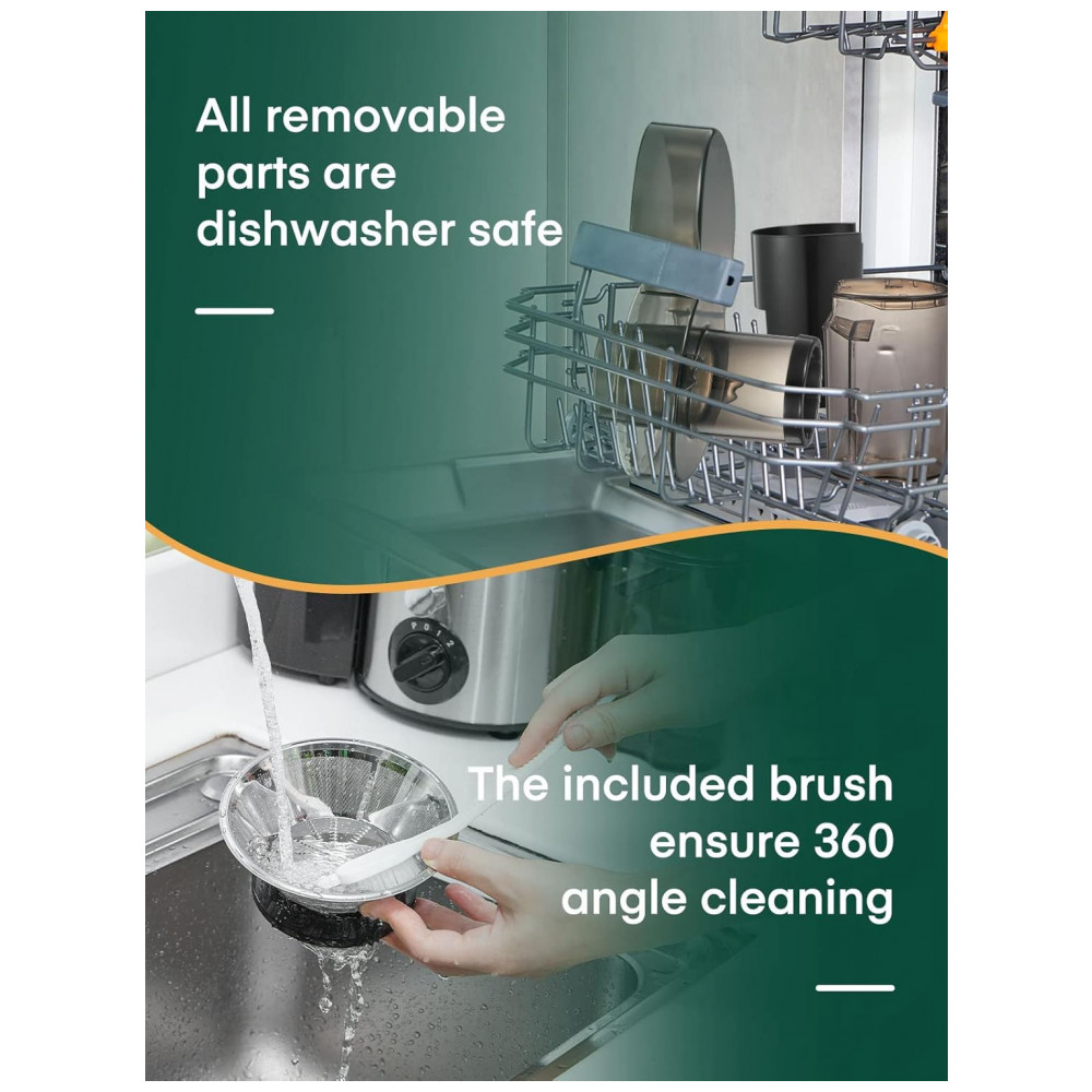 Extrator de Suco HOUSNAT Centrífugo, Potência Máxima de 800W, Bocal Largo de 65MM, Extrai Sucos de Frutas e Vegetais Inteiros, 3 Velocidades para Suco - Imagem 7