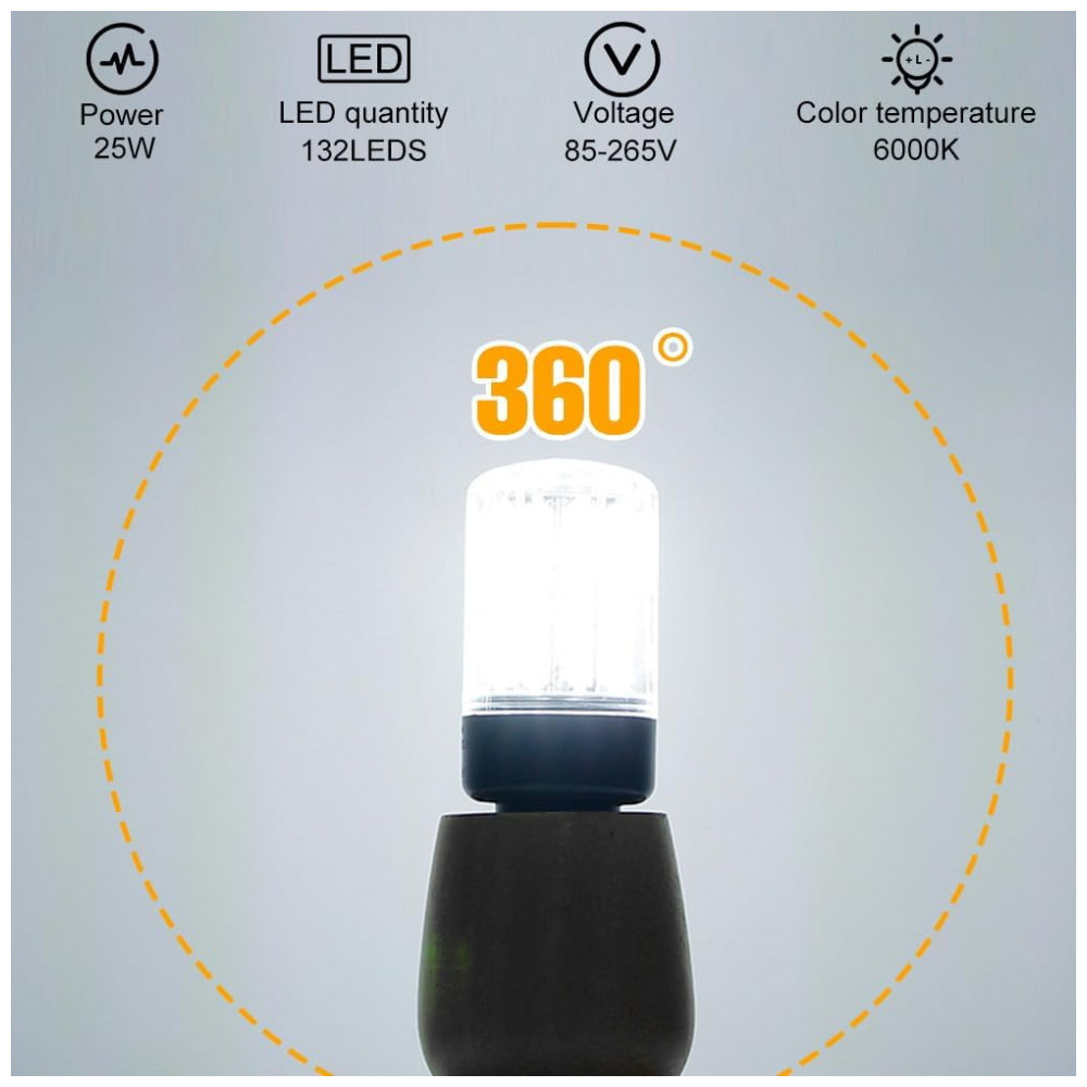 ECTQKYZLB4FD0B_5-1.jpg - Lâmpadas LED tipo milho 25W pacote com 6 unidades equivalentes a 250W super brilhantes com 3146 lúmens base E26/E27 padrão para ventiladorDuu Too
