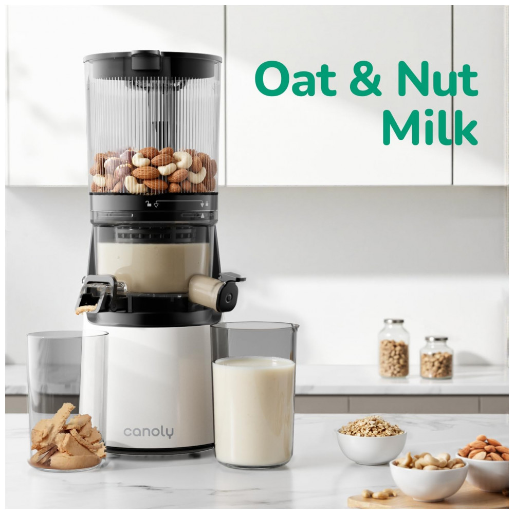 Extrator de Sucos a Frio Canoly C16,  Boca Extra Larga, 3 em 1 para Sucos, Sorvetes e Leites Vegetais, Motor Potente sem Escovas de Carvão, - Imagem 5
