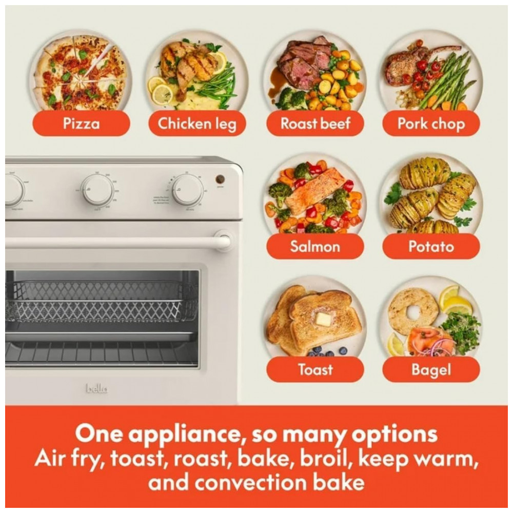 ECTQL7DW3RJF0B_3-1.jpg - Forno Elétrico Air Fryer 15L 7 em 1, 1700W, Convecção, Temperatura até 232°C, Porta Vidro Temperado, Timer 60min, Acessórios Inclusos