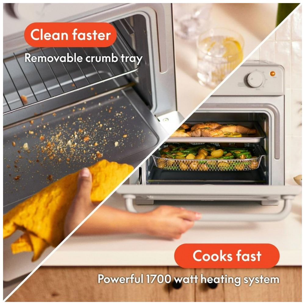 ECTQL7DW3RJF0B_5-1.jpg - Forno Elétrico Air Fryer 15L 7 em 1, 1700W, Convecção, Temperatura até 232°C, Porta Vidro Temperado, Timer 60min, Acessórios Inclusos