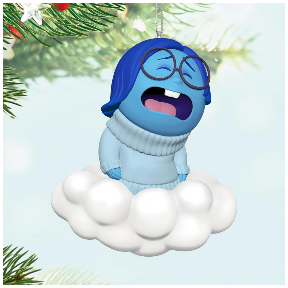 ECTQL7XSB3RD0B_2-1.jpg - Enfeite de Natal Hallmark Keepsake 2025, DisneyPixar DivertidaMente 10º Aniversário Tristeza, Presente para Fãs da Disney