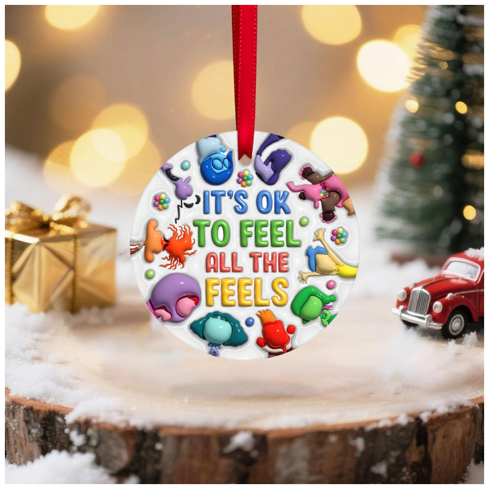 ECTQLCD3CLBD0B_4-1.jpg - Enfeite de Natal Cerâmico 34HD Dupla Face, Redondo, 7,4 cm, Decoração Clássica para Árvore com Cordão para Pendurar