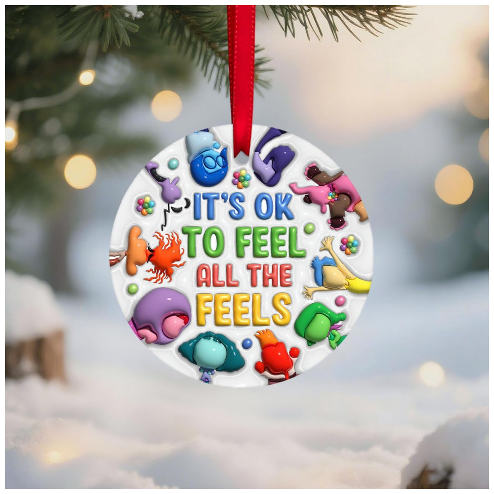 ECTQLCD3CLBD0B_5-1.jpg - Enfeite de Natal Cerâmico 34HD Dupla Face, Redondo, 7,4 cm, Decoração Clássica para Árvore com Cordão para Pendurar