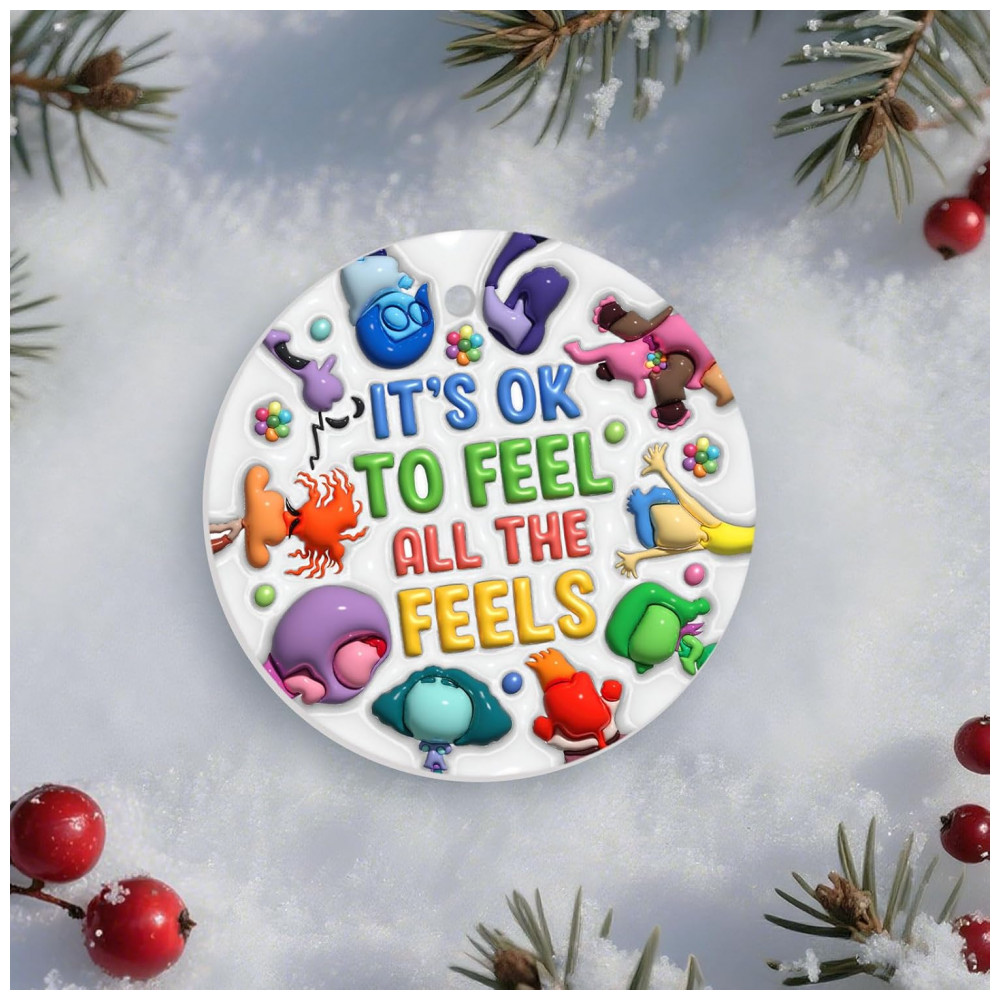 ECTQLCD3CLBD0B_6-1.jpg - Enfeite de Natal Cerâmico 34HD Dupla Face, Redondo, 7,4 cm, Decoração Clássica para Árvore com Cordão para Pendurar