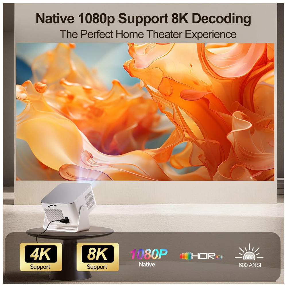 ECTQLCY2F5SF0B_1-1.jpg - Projetor Android 14 Mini com Suporte 4K 8K, Projetor Inteligente com Wifi6 e Bluetooth5.4, 600 ANSI, Foco Automático, Evita Obstáculos, Magcubic