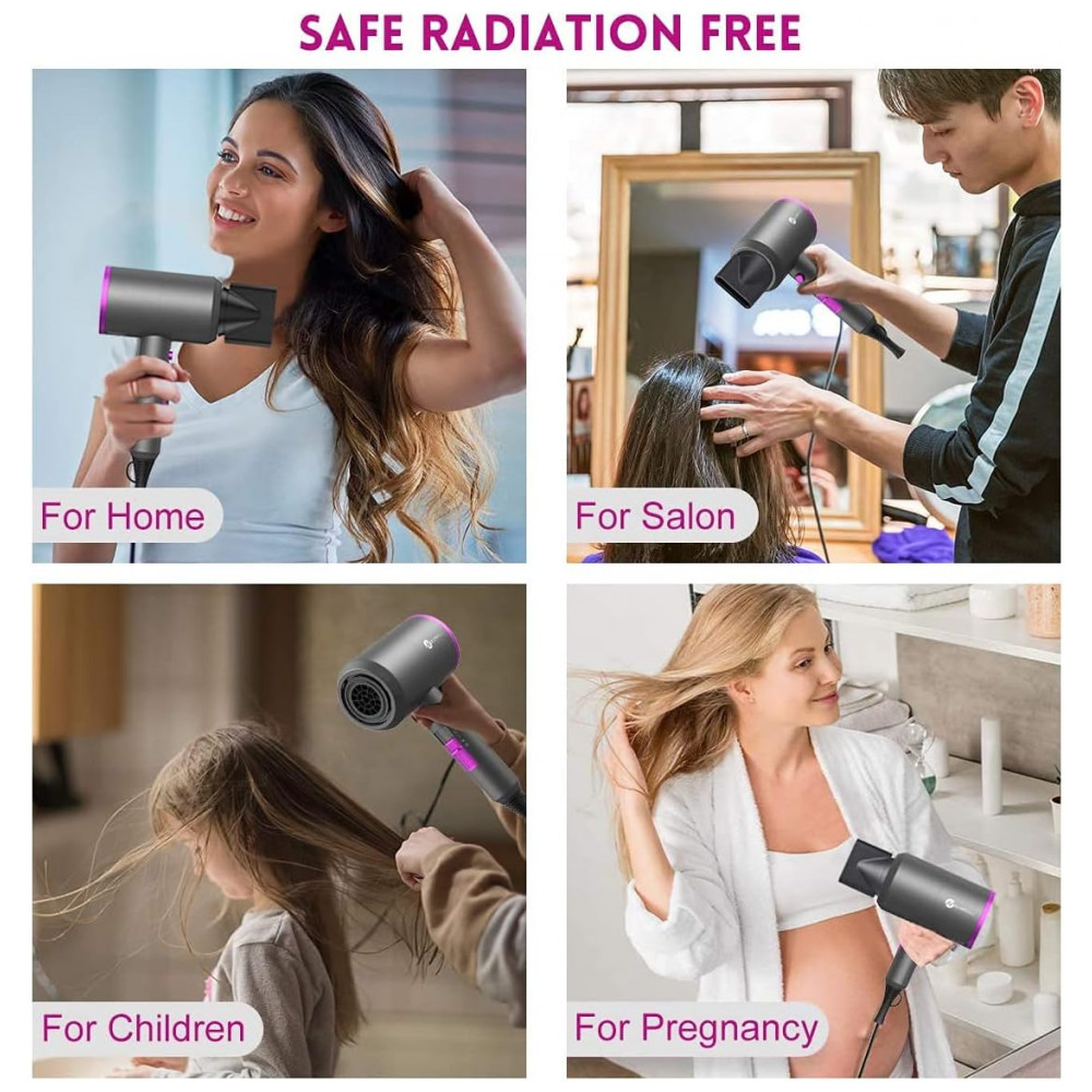 ECTQLMK1RS680B_6-1.jpg - Secador de Cabelo Profissional Ionic slopehill, Potente 1800W Secagem Rápida Baixo Ruído com 2 Bocais Concentradores e 1 Difusor para Casa Salão Viage