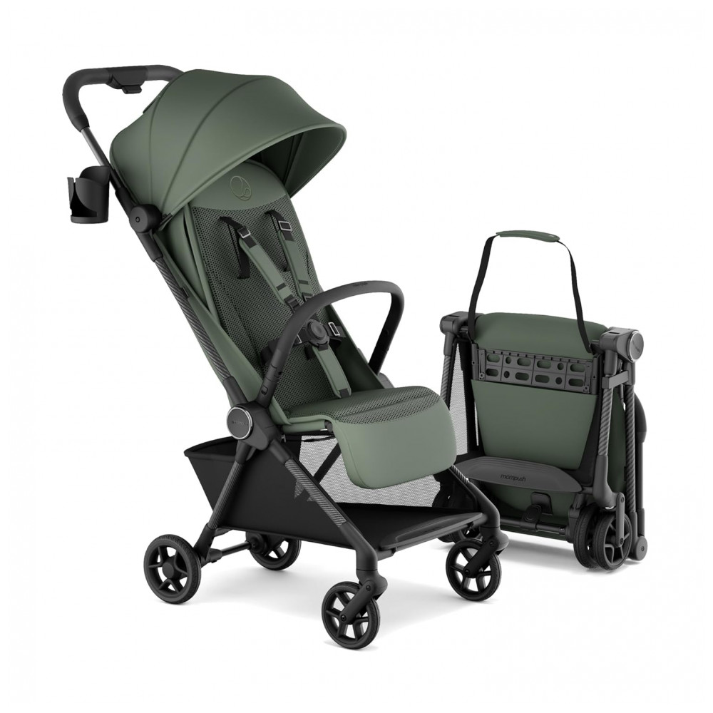 ECTQLQY9ZFPF0B_0-1.jpg - Carrinho de Bebê Mompush Nexis Carbono Forest - Ultraleve 63 kg Dobrável Automático 1s Reclinação Total 170° Capota XL UPF 50+