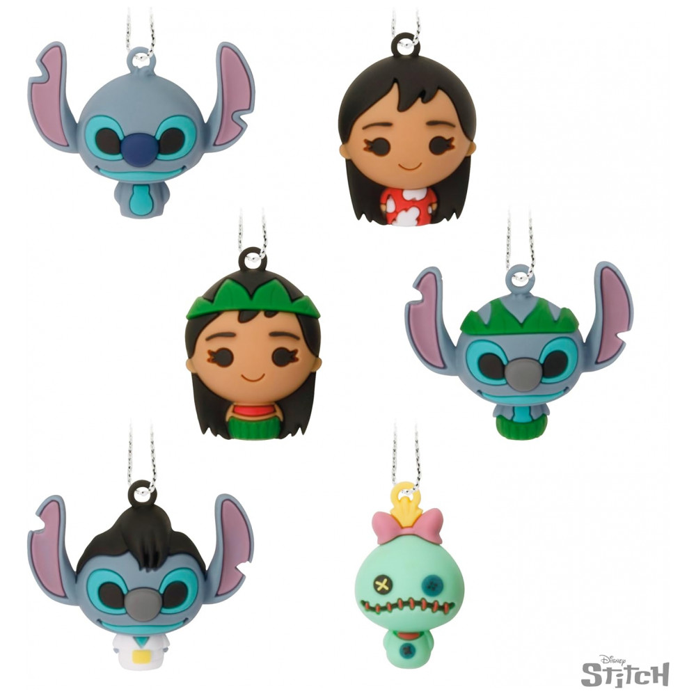 ECTQLR7D9TSC0B_5-1.jpg - Conjunto de 6 Mini Enfeites de Natal Hallmark Disney Lilo & Stitch em Plástico Inquebrável Multicolorido, 2,54 x 3,3 x 2,6 cm cada