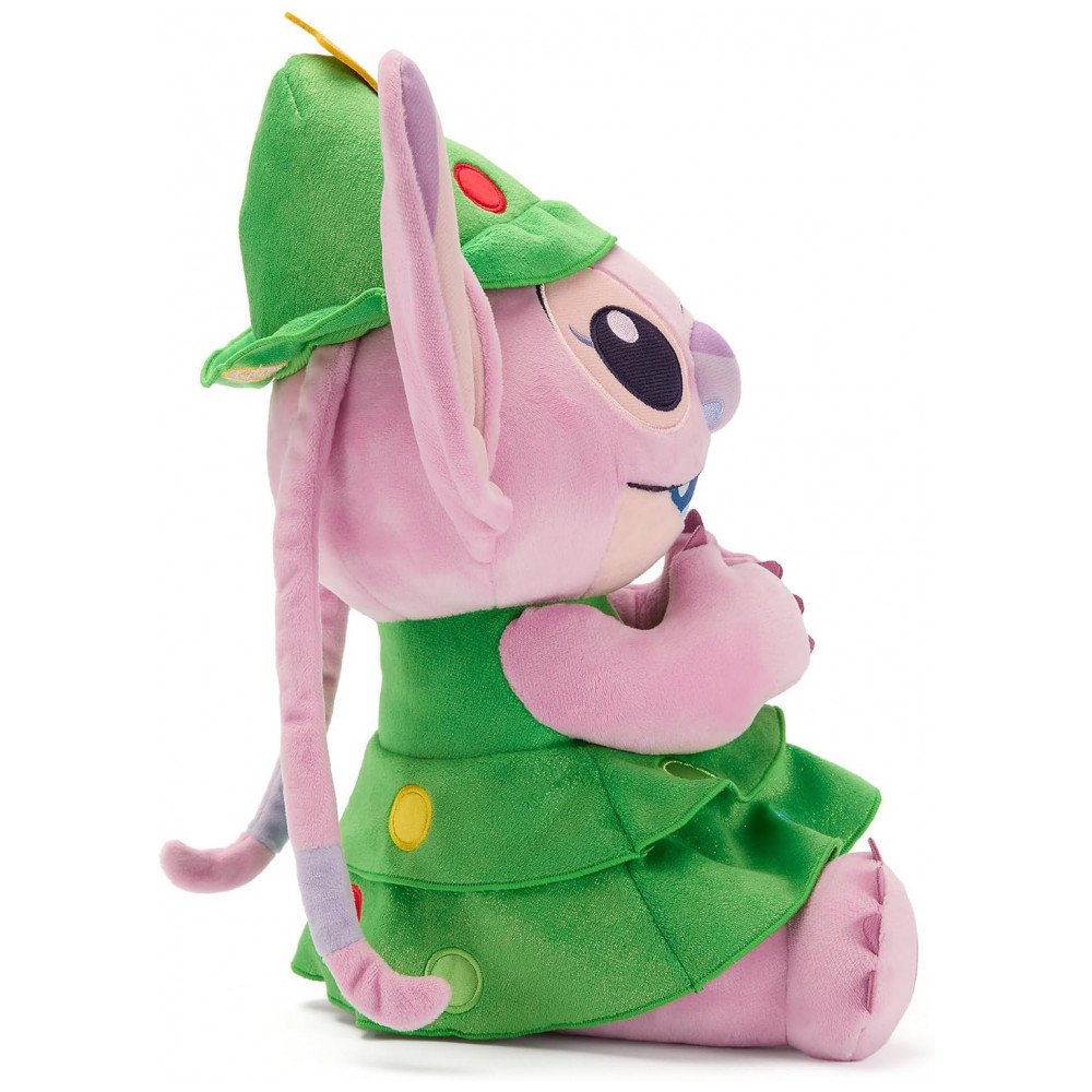 ECTQLT2Z53SF0B_2-1.jpg - Pelúcia Oficial de Natal Disney Store Angel Lilo & Stitch Natalina 2025, 36 cm, Fantasia Árvore de Natal com Estrela Dourada e Detalhes Bordados