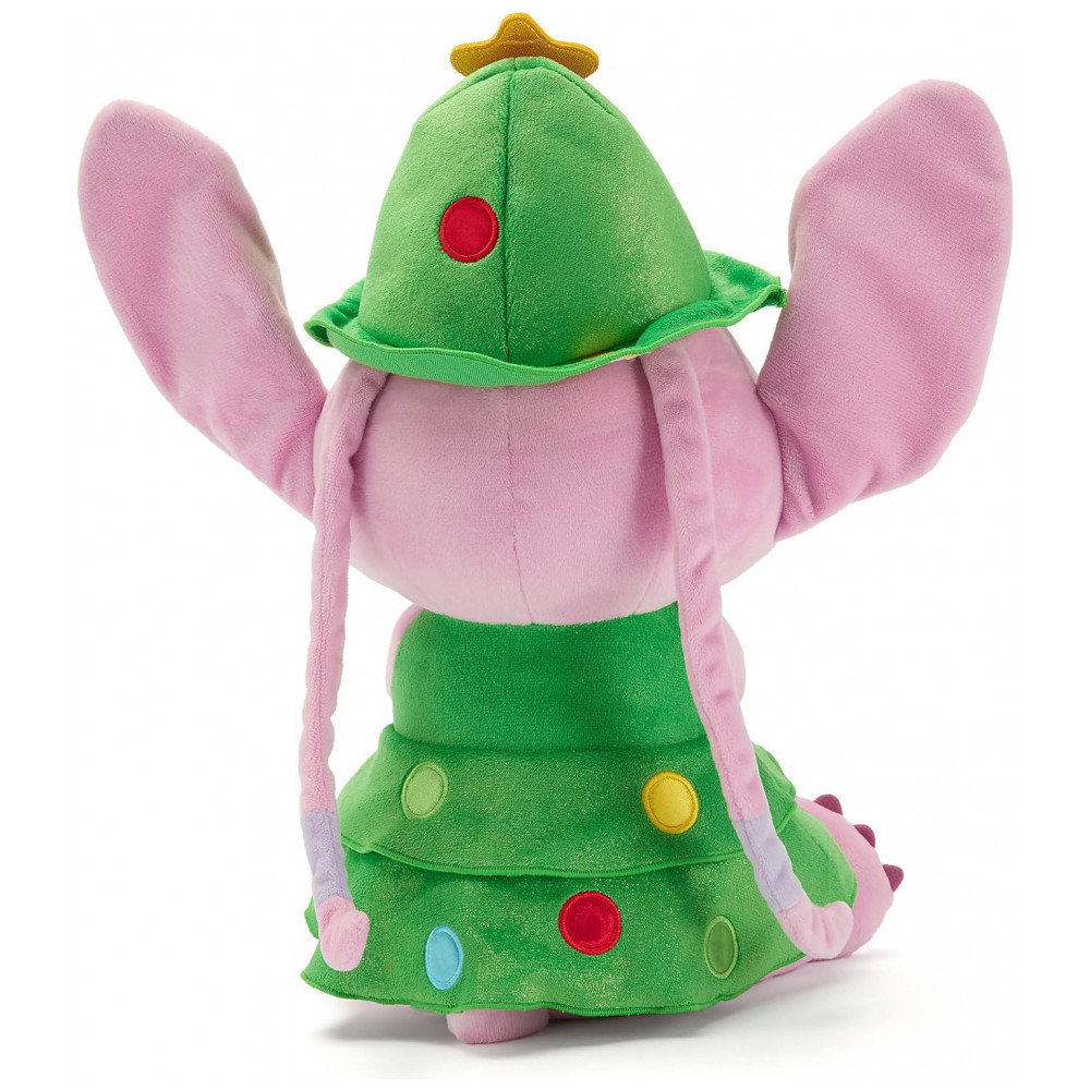 ECTQLT2Z53SF0B_3-1.jpg - Pelúcia Oficial de Natal Disney Store Angel Lilo & Stitch Natalina 2025, 36 cm, Fantasia Árvore de Natal com Estrela Dourada e Detalhes Bordados
