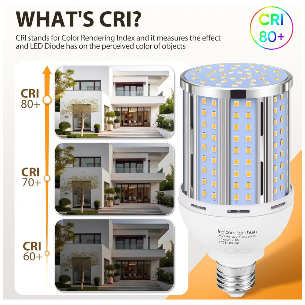 ECTQLX5X6QLF0B_3-1.jpg - Pacote com 6 Lâmpadas de Milho LED de 70W Equivalente a 700W Base E26/E39 Média/Grande Lâmpada LED COB Branca Quente 3000K com 8.800LMXYCN