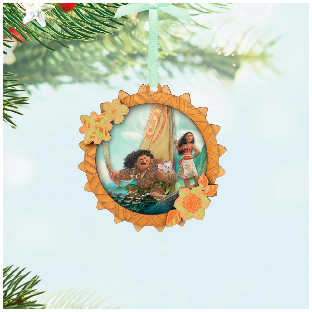 ECTQLYM5SLSD0B_2-1.jpg - Enfeite de Natal Hallmark Keepsake 2025, Disney Moana Navegando, Artesanato em Papel, Presente para Fãs da Disney Moana