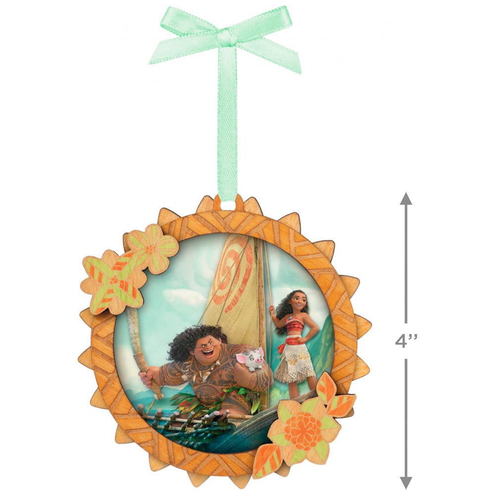 ECTQLYM5SLSD0B_3-1.jpg - Enfeite de Natal Hallmark Keepsake 2025, Disney Moana Navegando, Artesanato em Papel, Presente para Fãs da Disney Moana