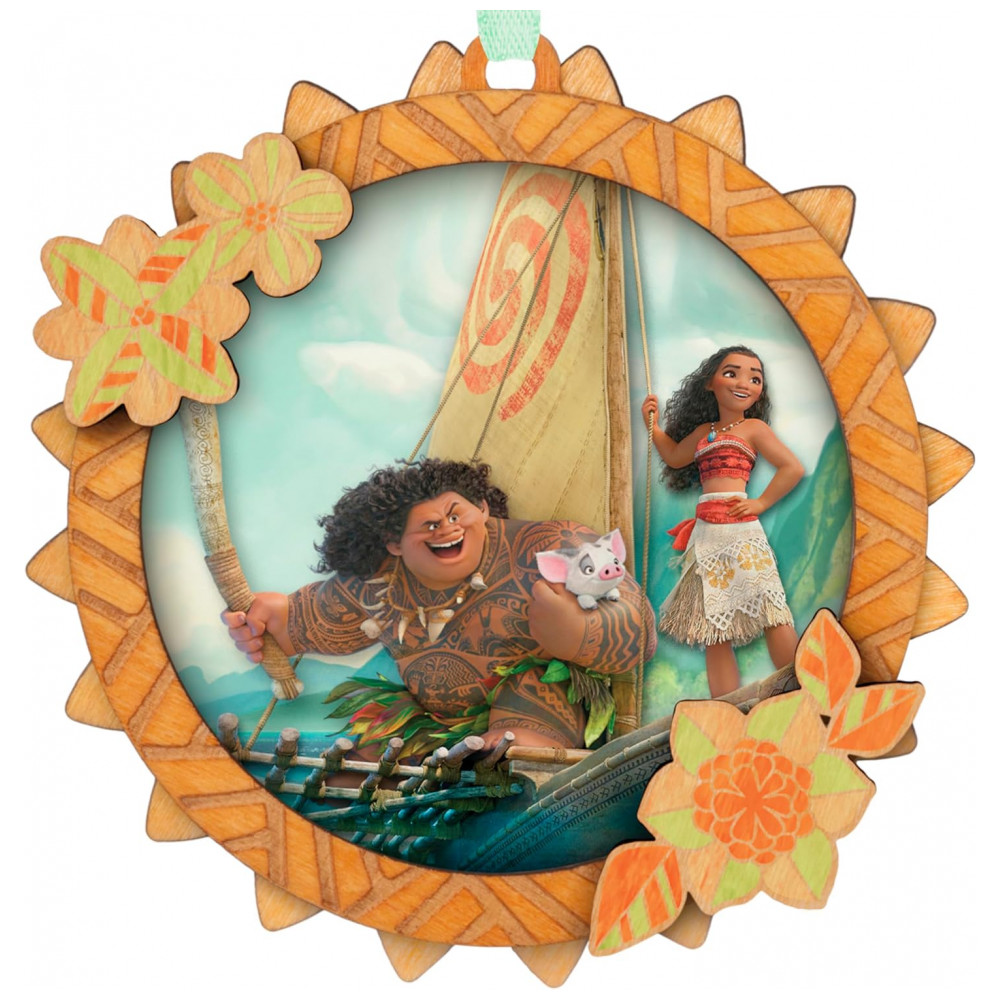 ECTQLYM5SLSD0B_4-1.jpg - Enfeite de Natal Hallmark Keepsake 2025, Disney Moana Navegando, Artesanato em Papel, Presente para Fãs da Disney Moana