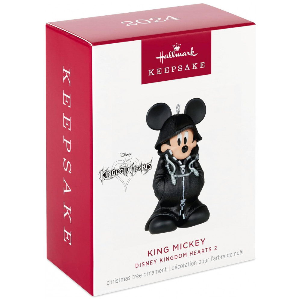ECTQM2Z1G9XC0B_2-1.jpg - Enfeite de Natal Hallmark Keepsake, Disney Kingdom Hearts 2 Rei Mickey, Plástico 3,6x6,3x4,7 cm Preto