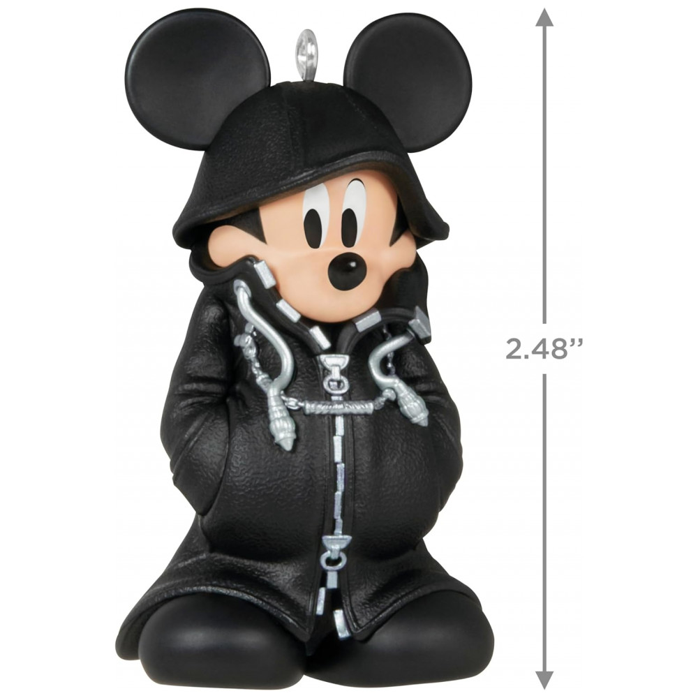 ECTQM2Z1G9XC0B_4-1.jpg - Enfeite de Natal Hallmark Keepsake, Disney Kingdom Hearts 2 Rei Mickey, Plástico 3,6x6,3x4,7 cm Preto