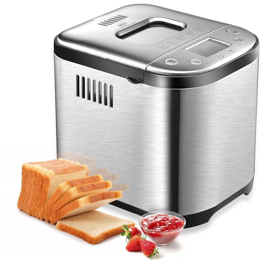 ECTQM393RRR80B_0.jpg - Panificadora Automática com 15 Modos e Livro de Receita 110v 1829 CARL SCHMIDT SOHN CSSBM 001 Prateado