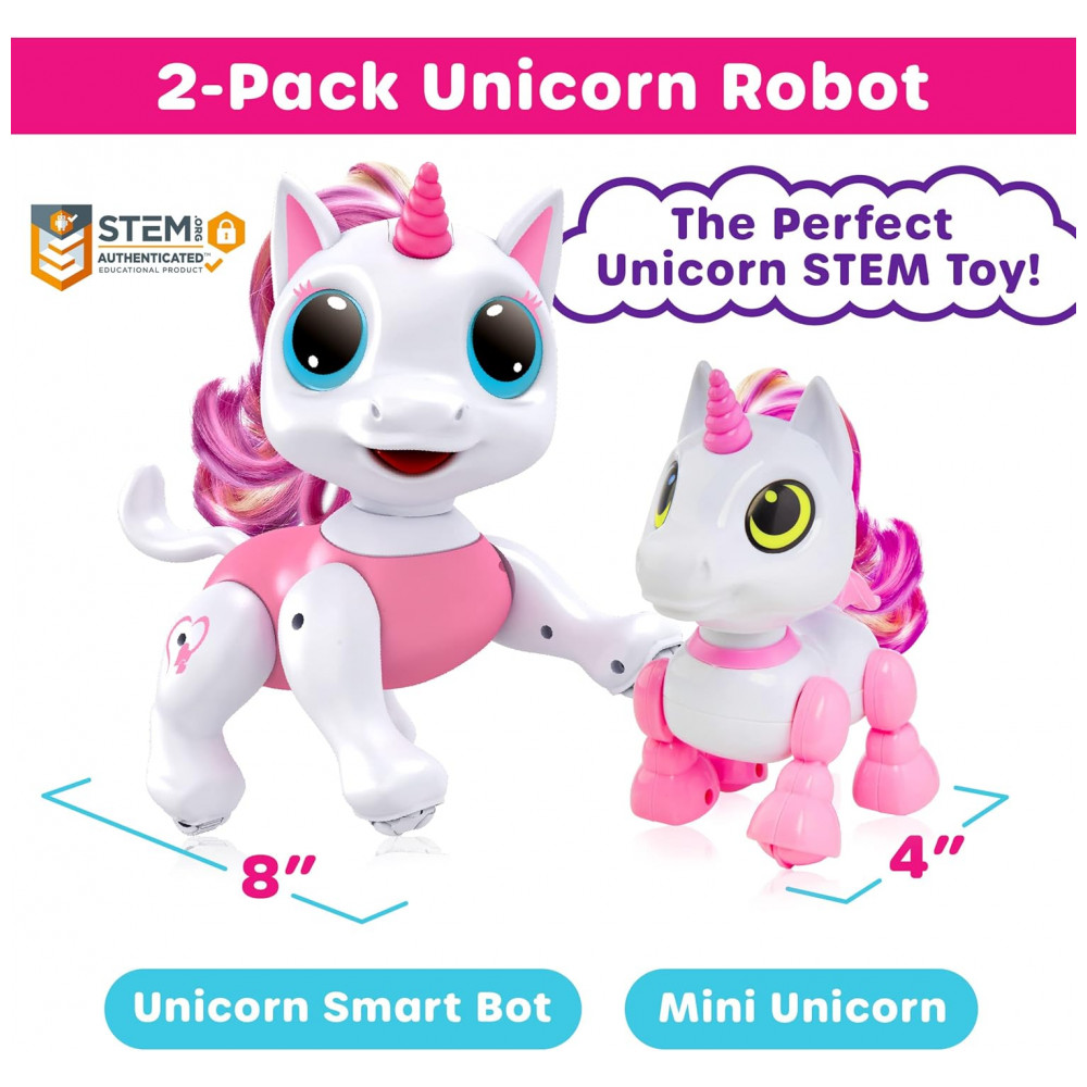 ECTQM8TQ6LR80B_1-1.jpg - Robo Pets Unicorn Rosa – Conjunto com 2 Unicórnios Robôs Interativos para Crianças a Partir de 3 Anos