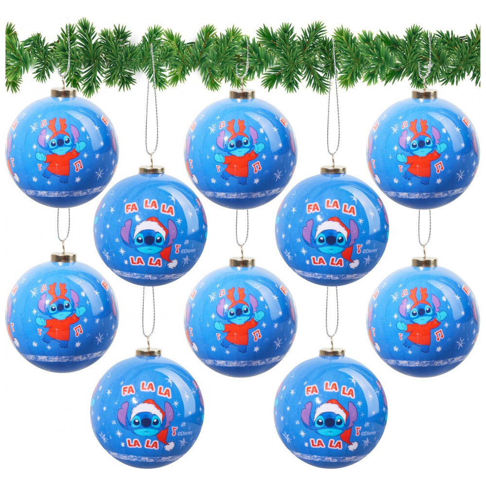 ECTQM9DN9V4D0B_0-1.jpg - Enfeites de Natal Disney Stitch, Conjunto com 10 Decorações de Árvore, Bolas Decorativas Penduráveis para Decoração de Natal
