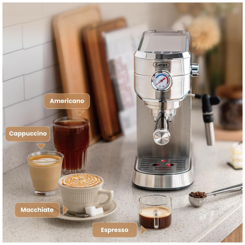 ECTQMCVZDM2D0B_5-1.jpg - Máquina de Espresso 20 Bar, Frother Automático, Controle NTC, Pré-Infusão, Gevi, Inox, Prata, 110V