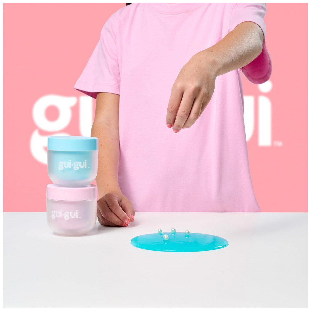 ECTQMGBJZLQD0B_3-1.jpg - Kit Deluxe Gui Gui com 2 Slimes Iridescentes e Perfumadas, 5 Passos para Personalizar seu Slime GlowUp, Recipiente Lacrável e Reutilizável,