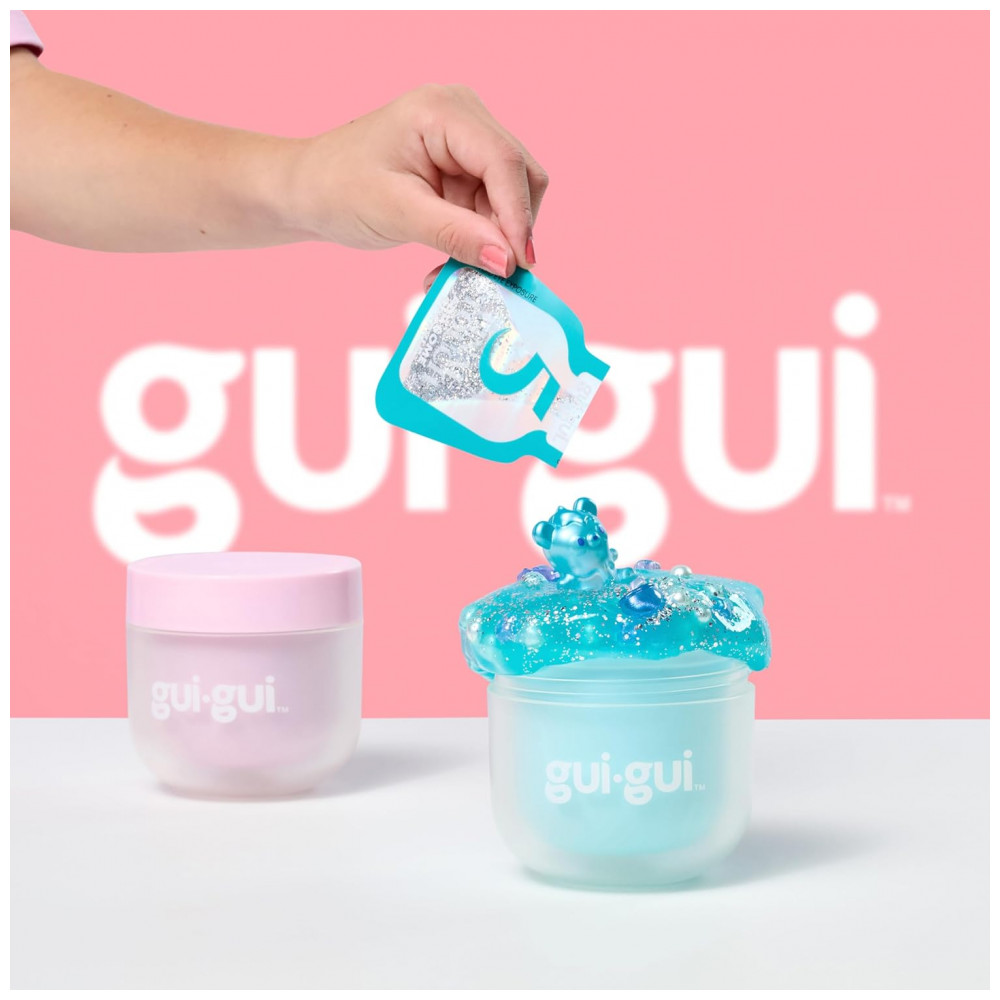 ECTQMGBJZLQD0B_4-1.jpg - Kit Deluxe Gui Gui com 2 Slimes Iridescentes e Perfumadas, 5 Passos para Personalizar seu Slime GlowUp, Recipiente Lacrável e Reutilizável,
