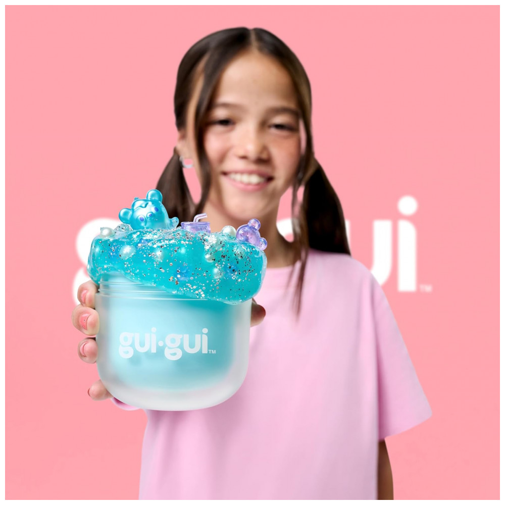 ECTQMGBJZLQD0B_5-1.jpg - Kit Deluxe Gui Gui com 2 Slimes Iridescentes e Perfumadas, 5 Passos para Personalizar seu Slime GlowUp, Recipiente Lacrável e Reutilizável,