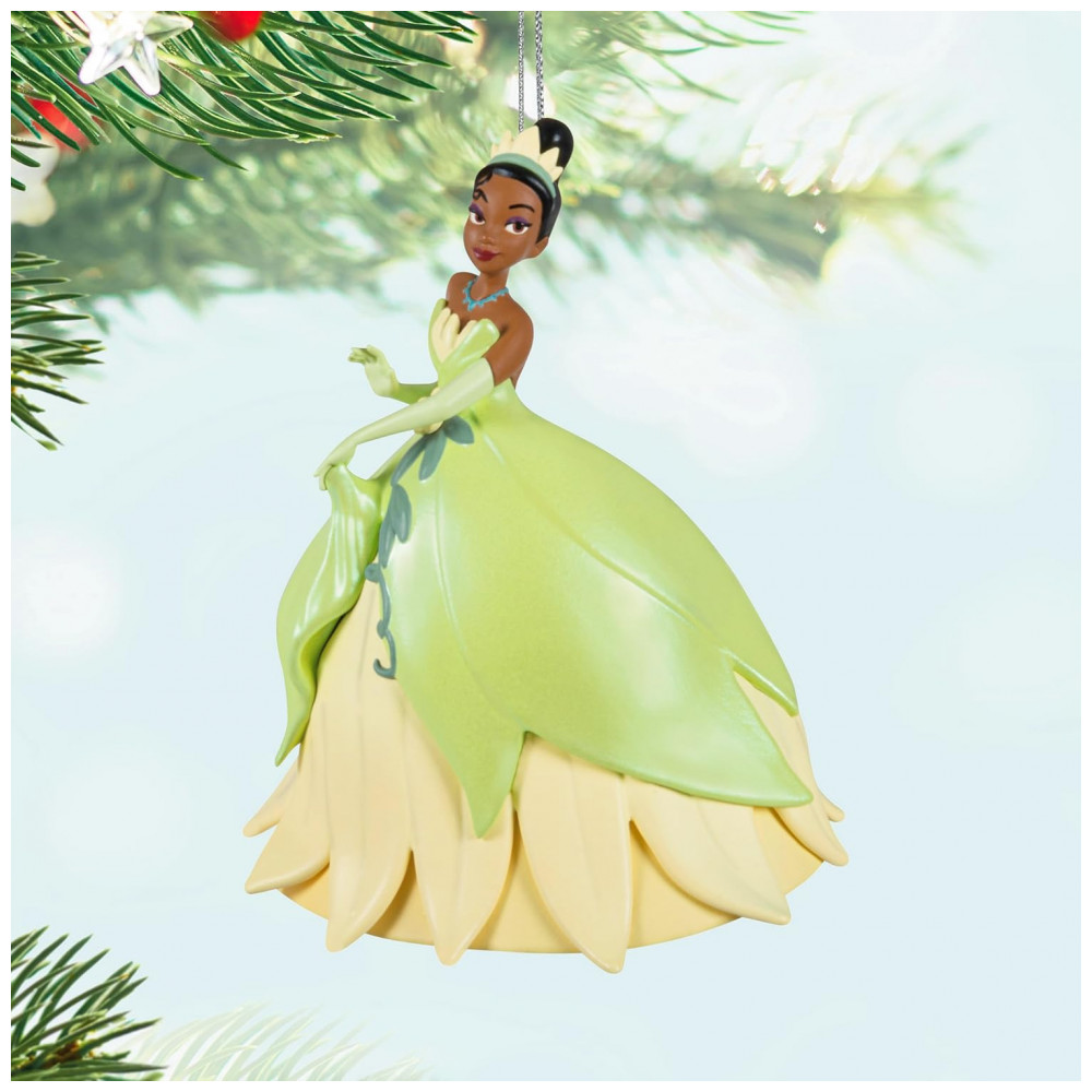 ECTQMGRXK9XC0B_5-1.jpg - Ornamento de Natal Hallmark Keepsake Disney Princess and the Frog - 15º Aniversário da Princesa Tiana